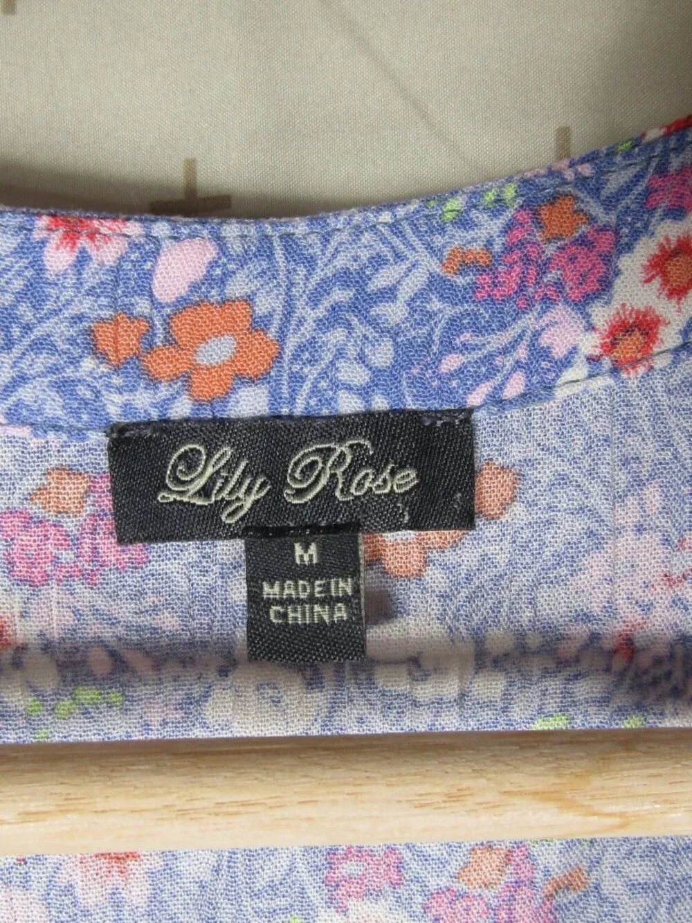 Lily Rose Blue Floral Sleeveless Romper Women's size Medium Boho Summer Garden